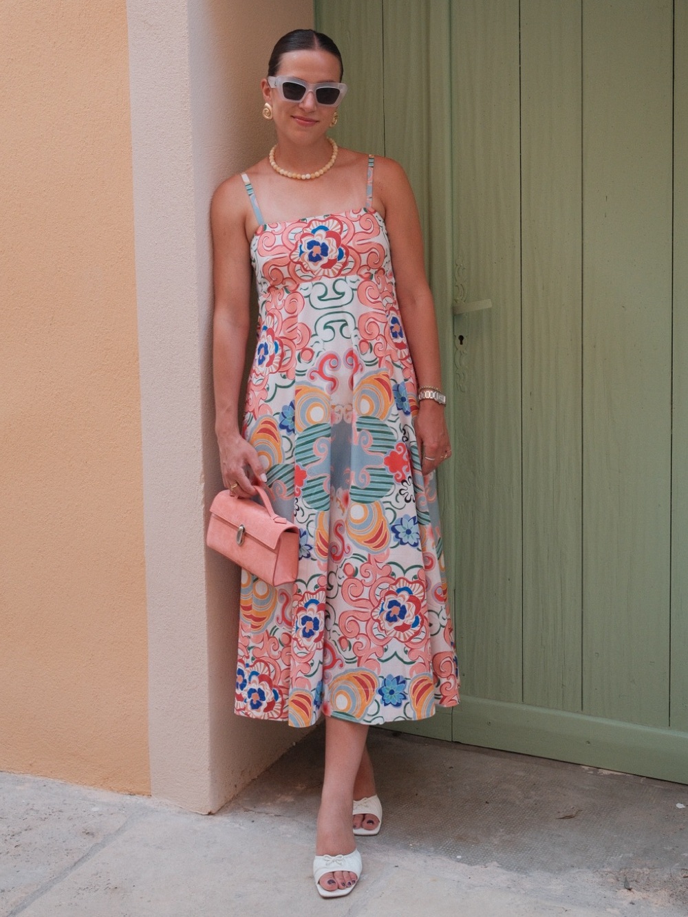De Loreta Veracruz Printed Midi Dress